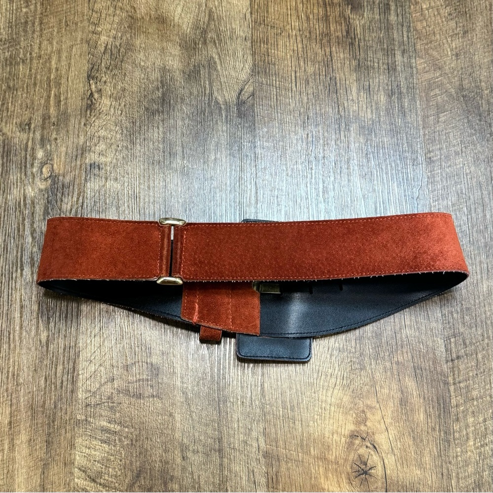 Express Rust Suede Belt - Picture 8 of 13